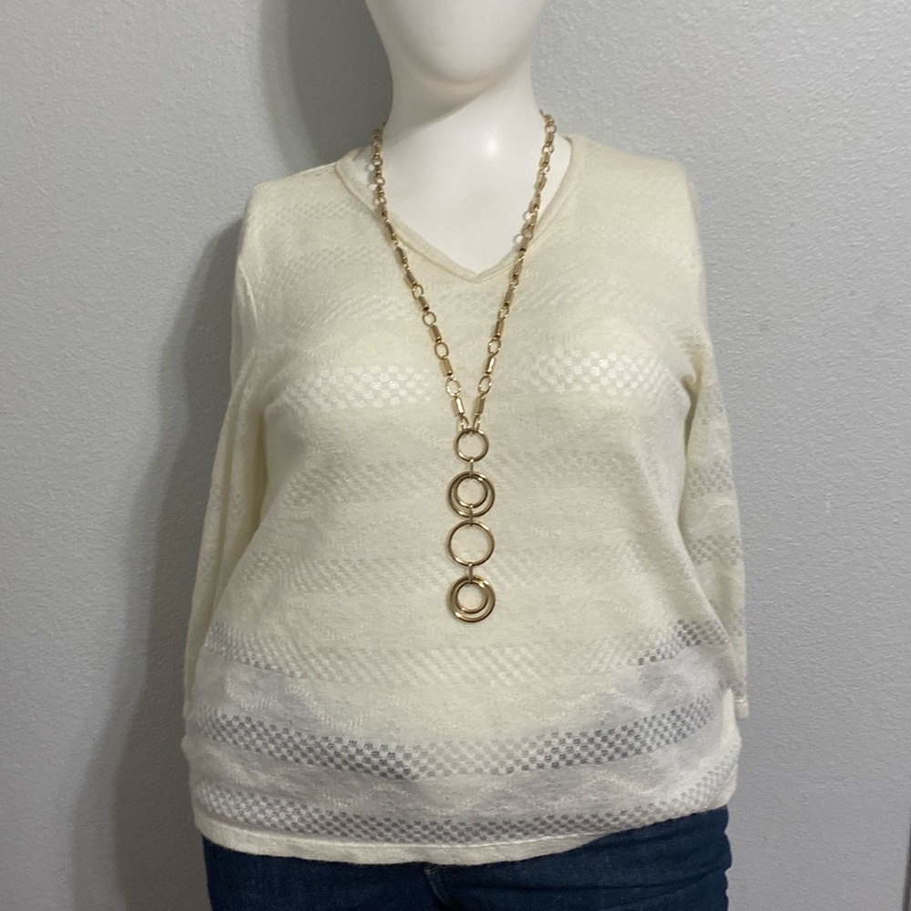 Sweater Winter White Easy Wear By Chicos